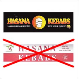 Iebildums pret preču zīmes HASANA KEBABS (fig.) M 75 580 reģistrāciju Iebildums pret preču zīmes HASANA KEBABS (fig.) M 75 580 reģistrāciju